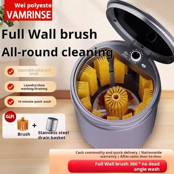 【2025 9th Gen】Automatic Shoe Washing Machine | Wash, Spin & Dry 3-in-1 | Compact Home Cleaner for Shoes, Socks & Clothes